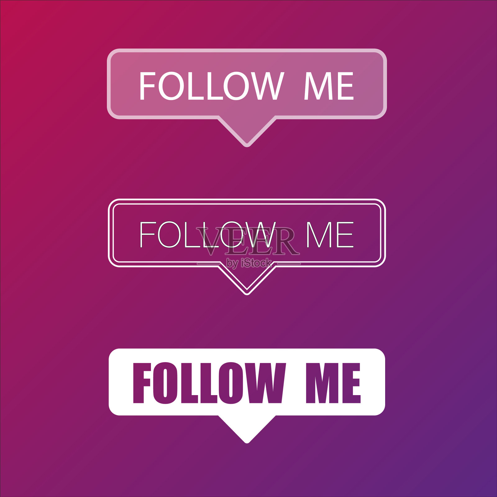 社交媒体关注我的框架背景插画图片素材