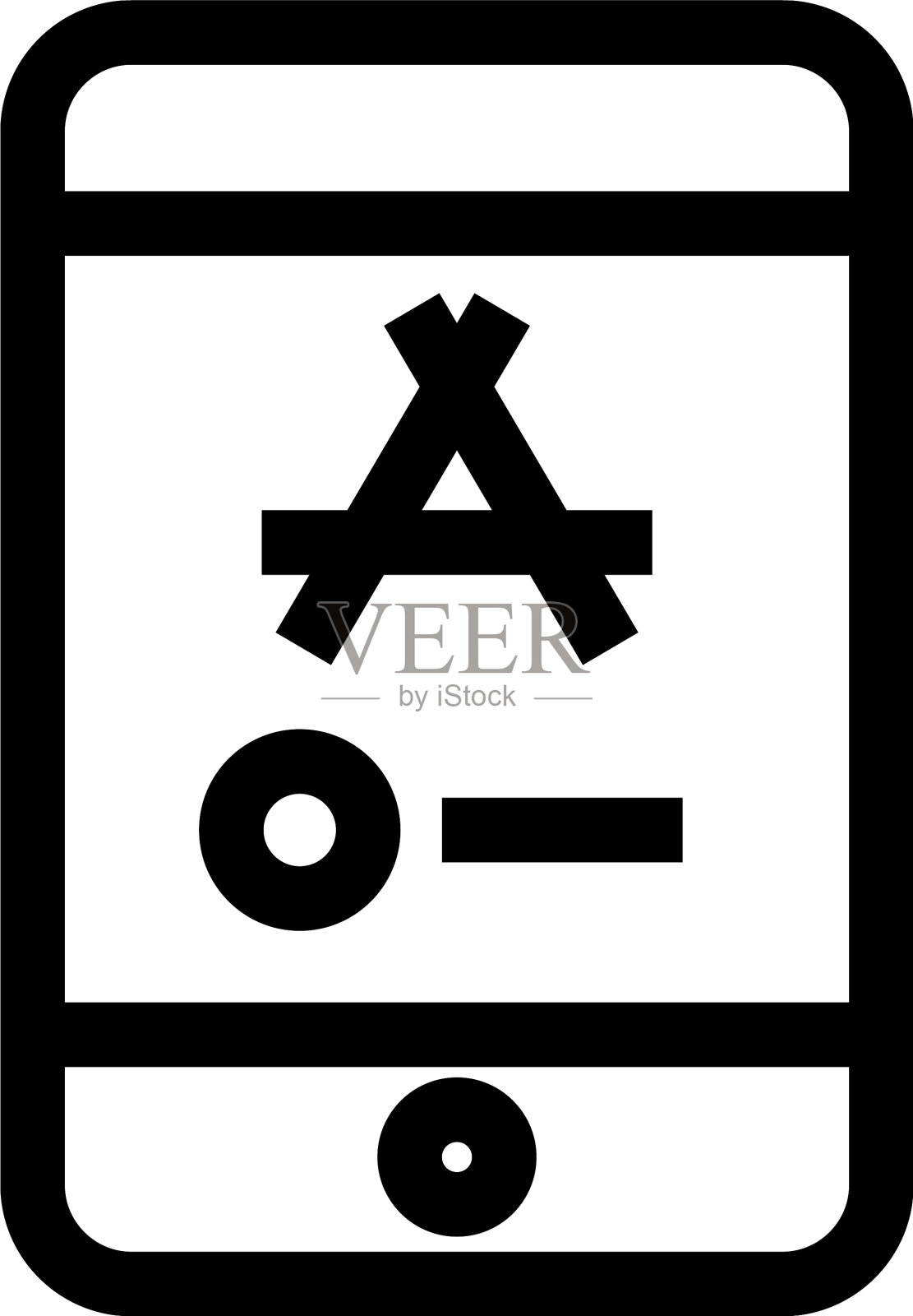 应用程序图标或标志孤立的标志符号设计元素图片