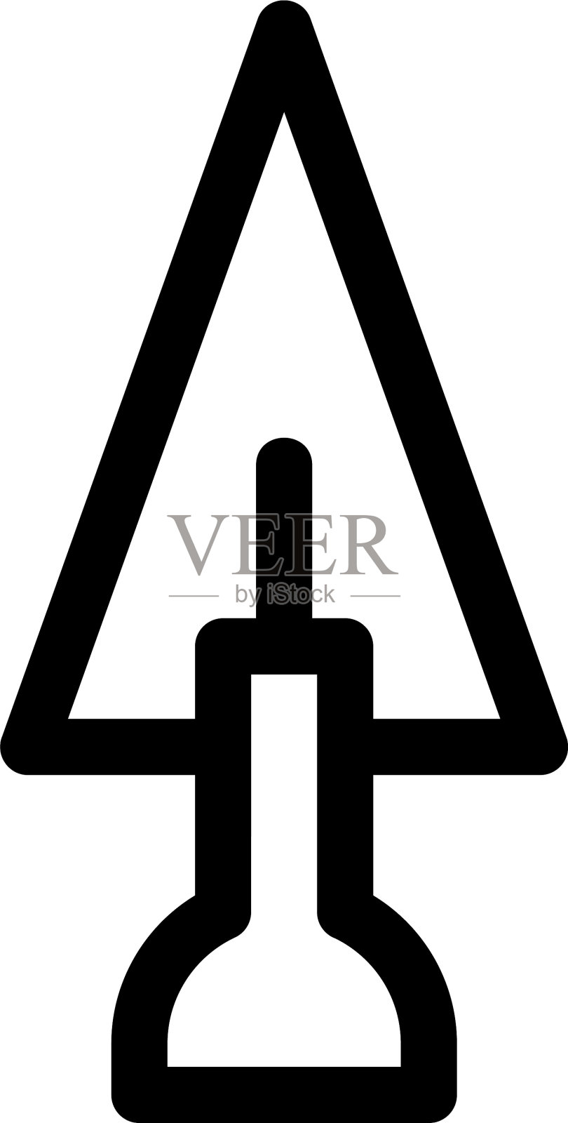 抹刀图标或标志孤立标志符号设计元素图片