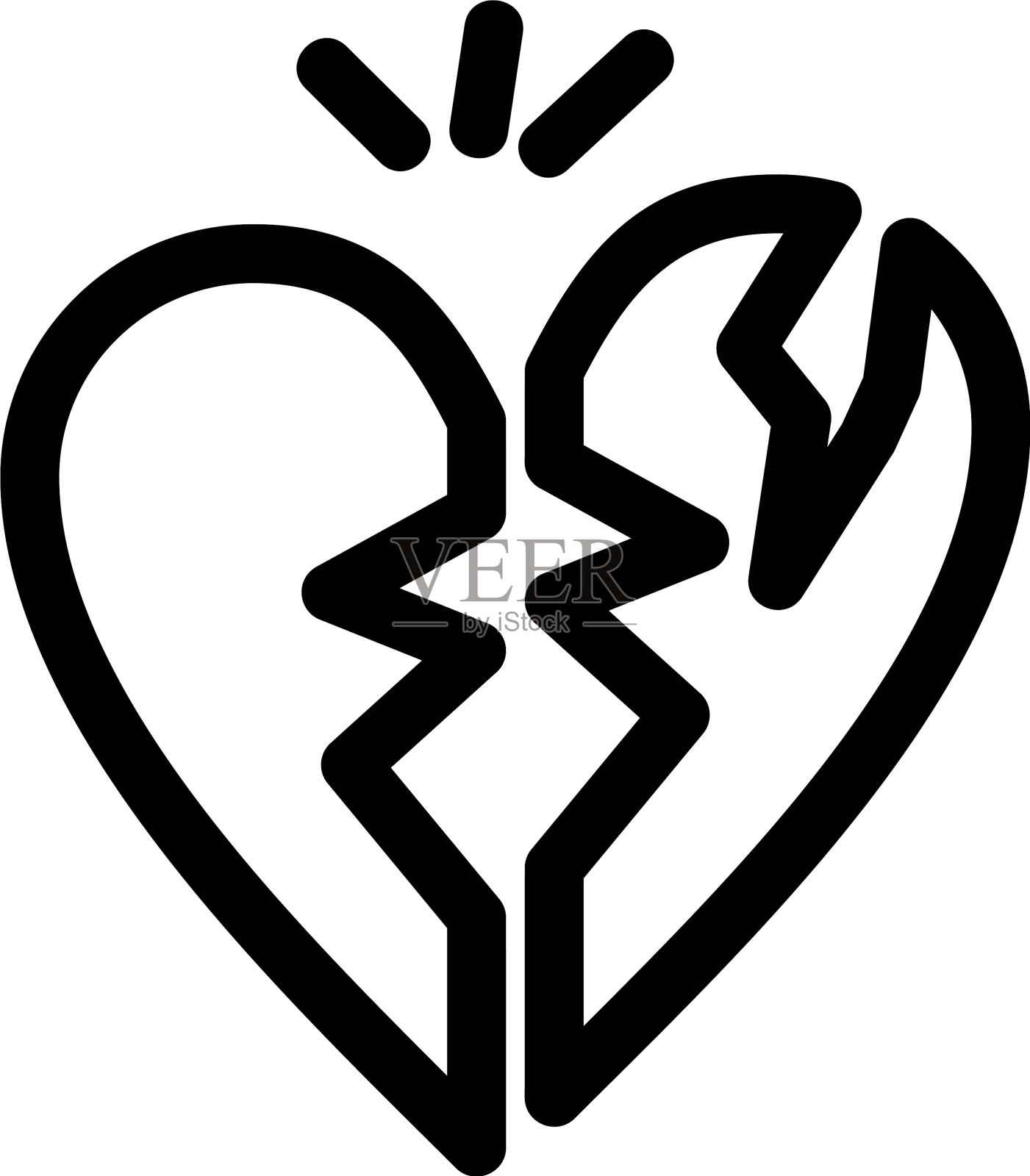 破损的图标或标志孤立的标志符号设计元素图片