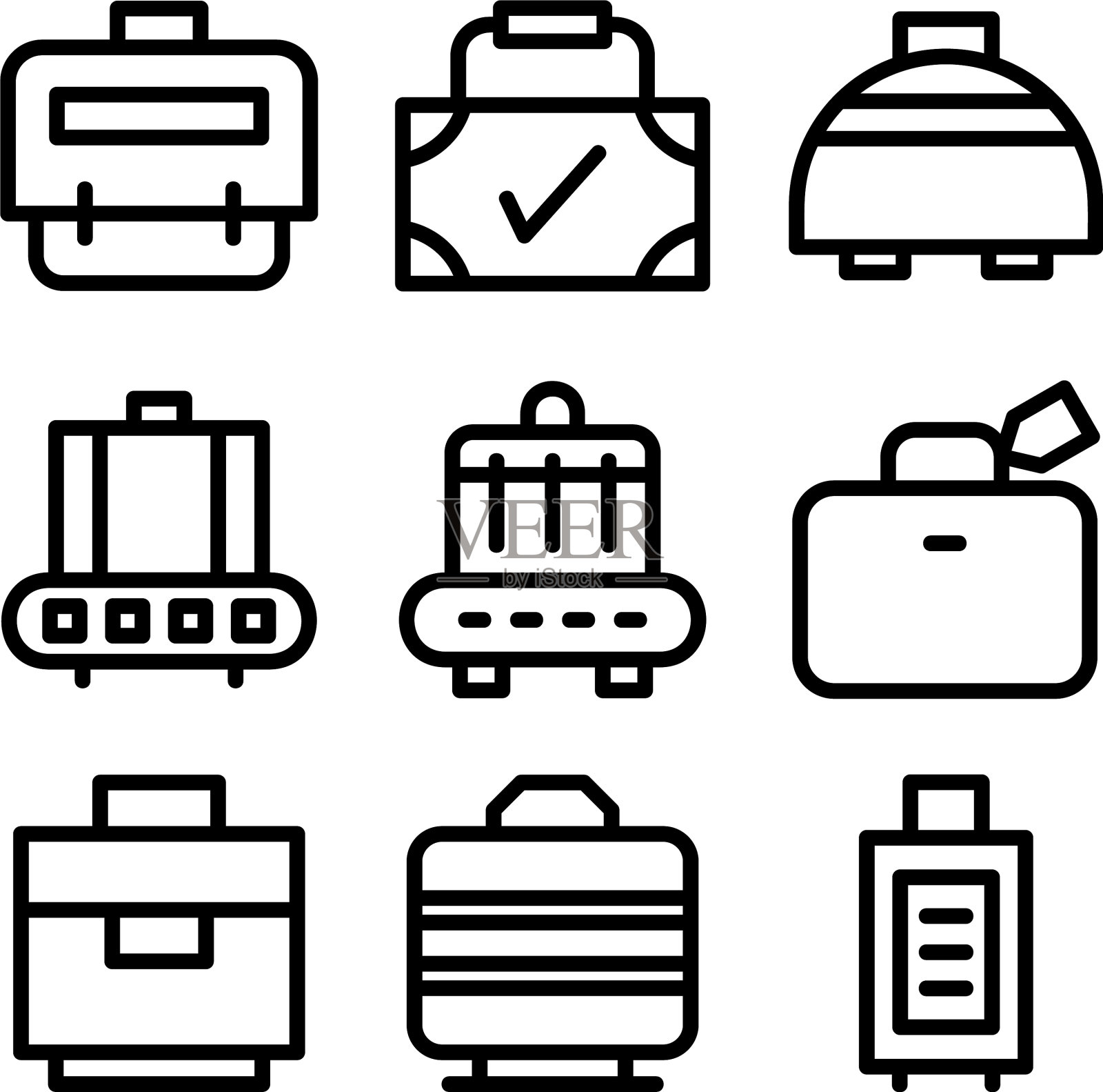 行李标志或标志孤立标志符号图标素材