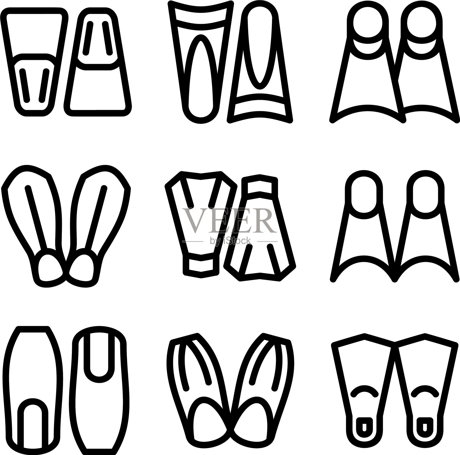 鞋标或标志孤立标志符号插画图片素材