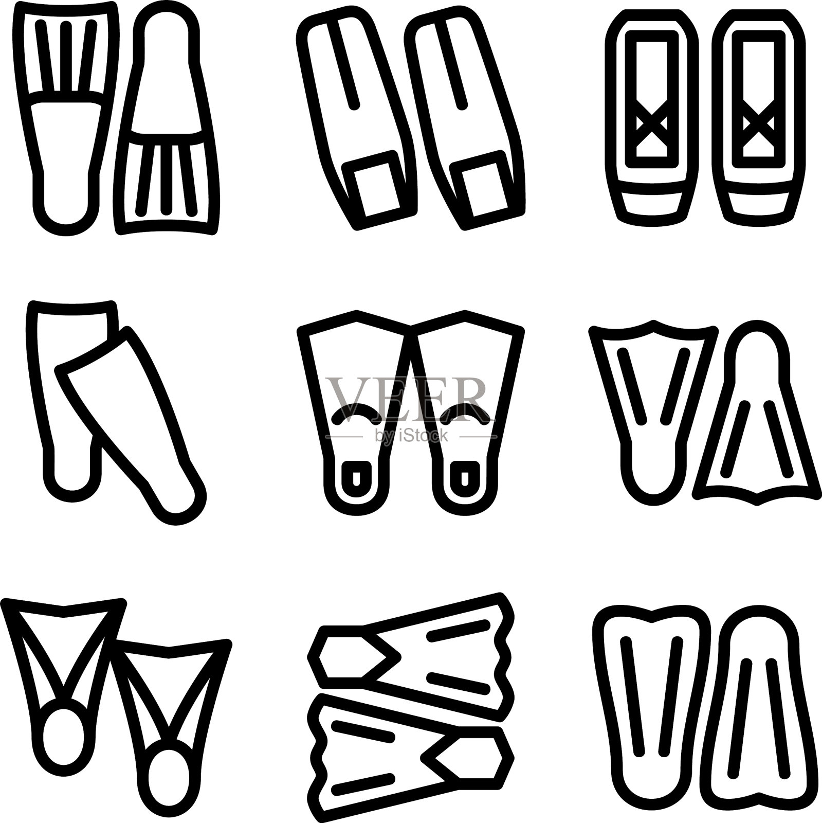 鞋标或标志孤立标志符号插画图片素材