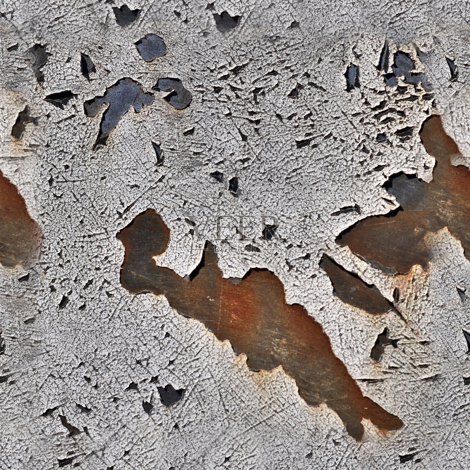 照片逼真无缝纹理图案的油漆剥落在墙壁。照片摄影图片