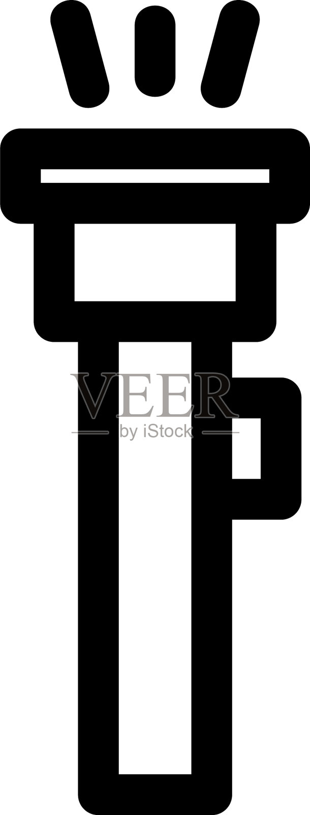 手电筒图标或标志孤立标志符号设计元素图片