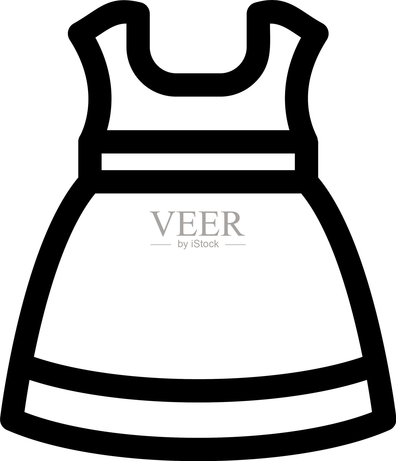 连衣裙图标或标志孤立的标志符号图标素材