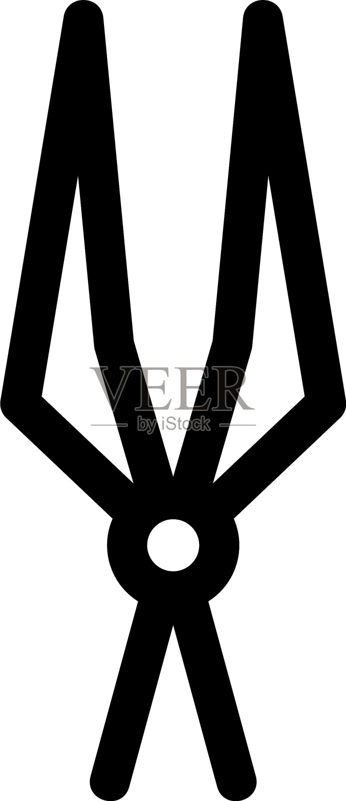 剪子图标或标志孤立符号符号图标素材