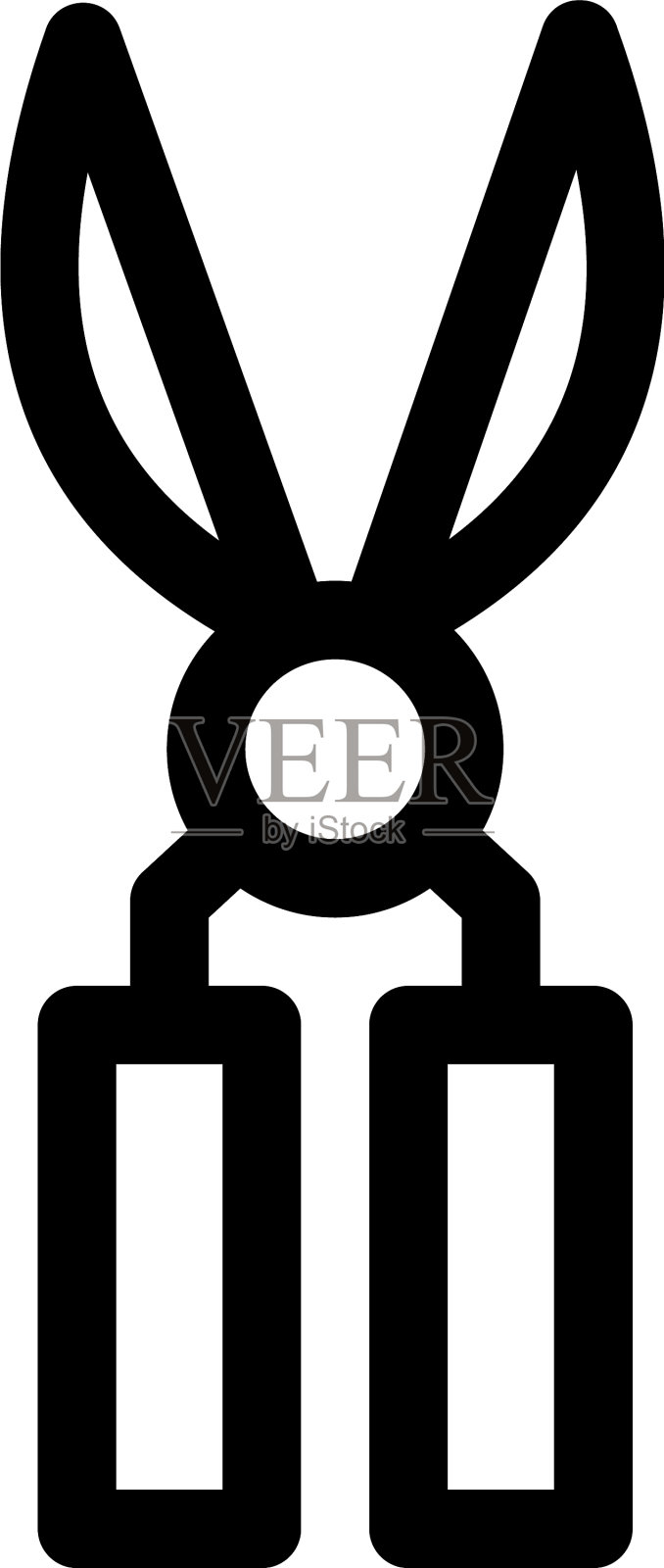 剪子图标或标志孤立符号符号设计元素图片