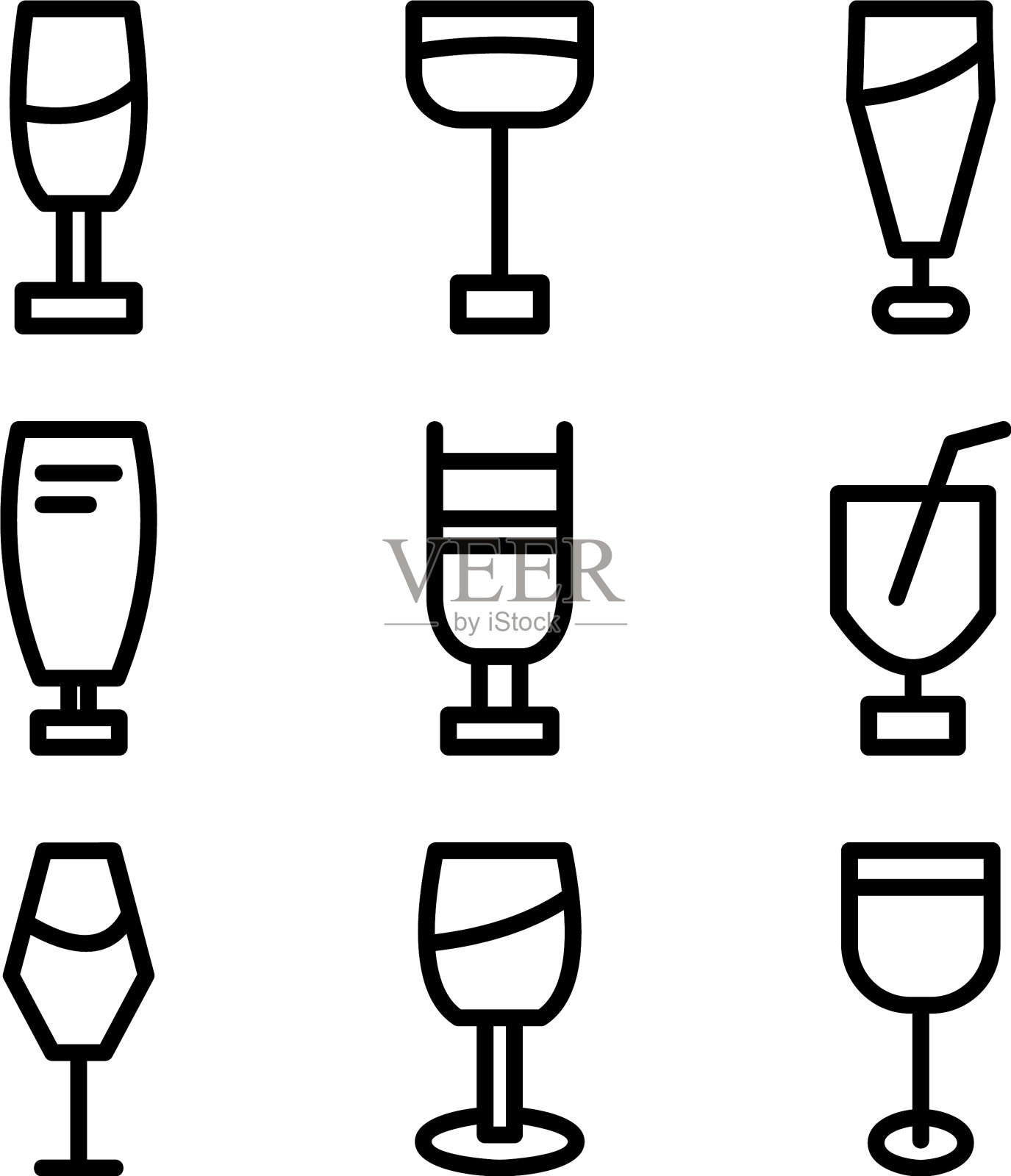 酒标或标志孤立标志符号插画图片素材