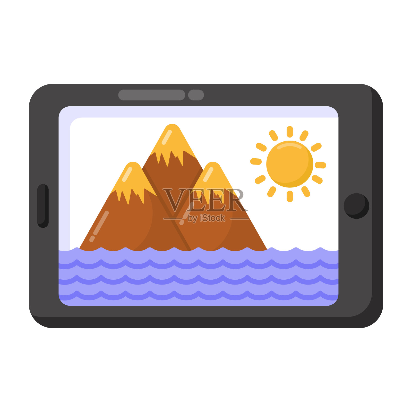 移动的风景插画图片素材