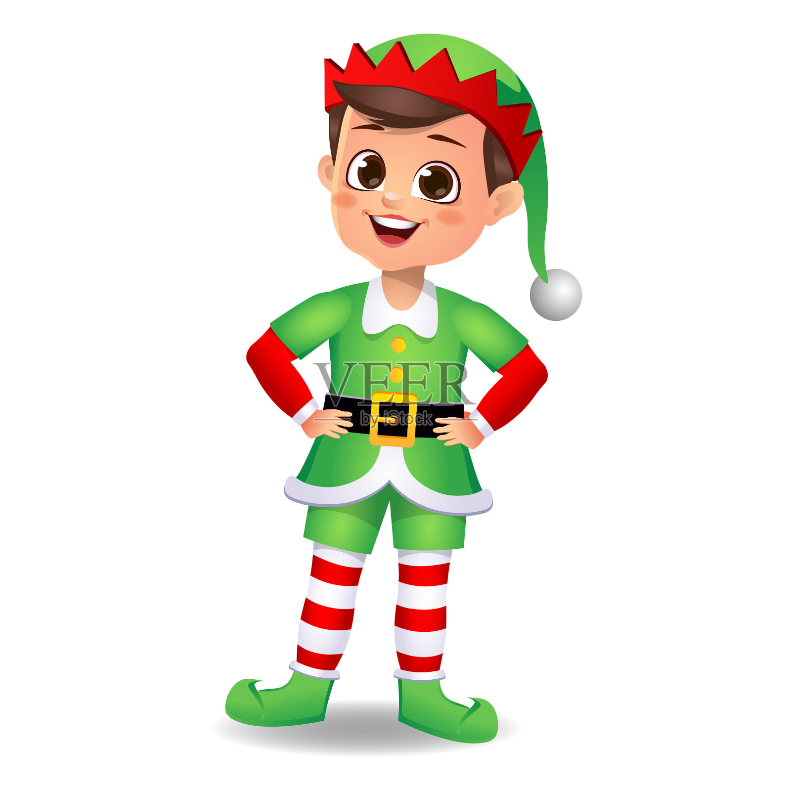 穿着精灵衣服的男孩设计元素图片