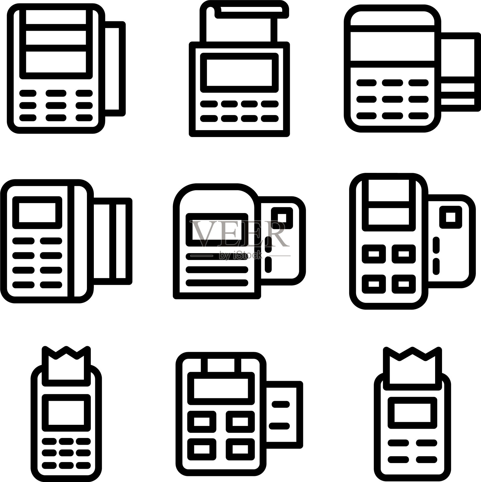 发票机图标或标志孤立标志符号图标素材