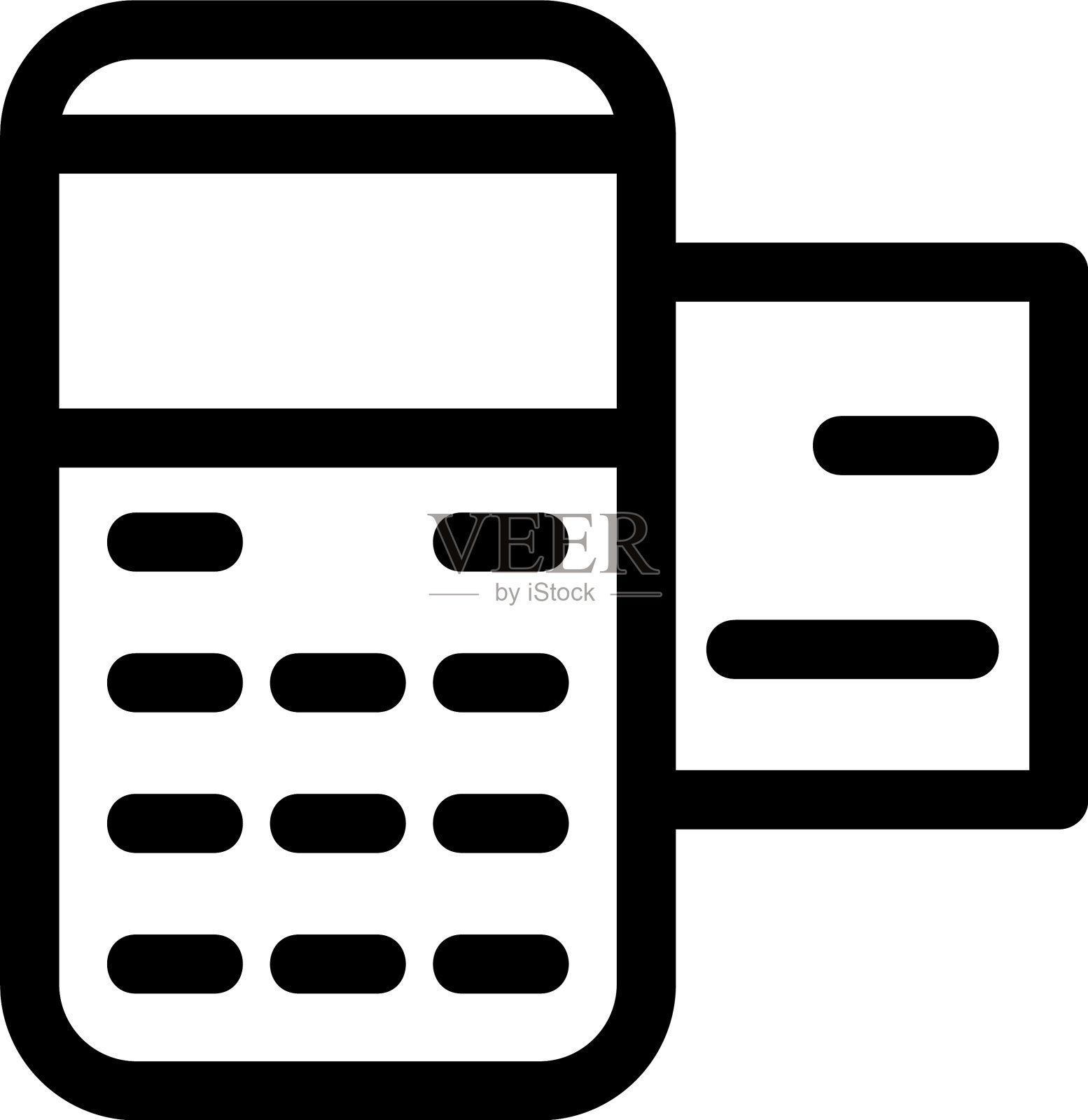 发票机图标或标志孤立标志符号设计元素图片