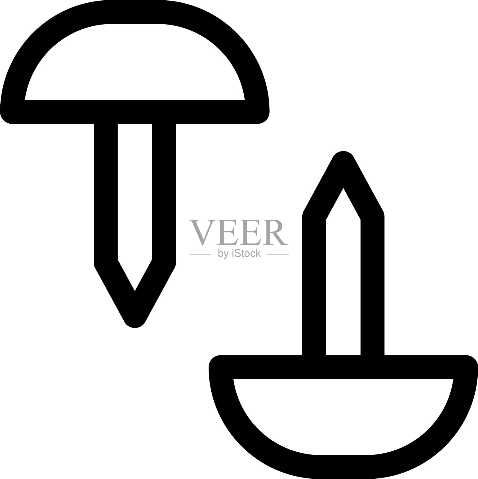 钉子图标或标志孤立的标志符号图标素材