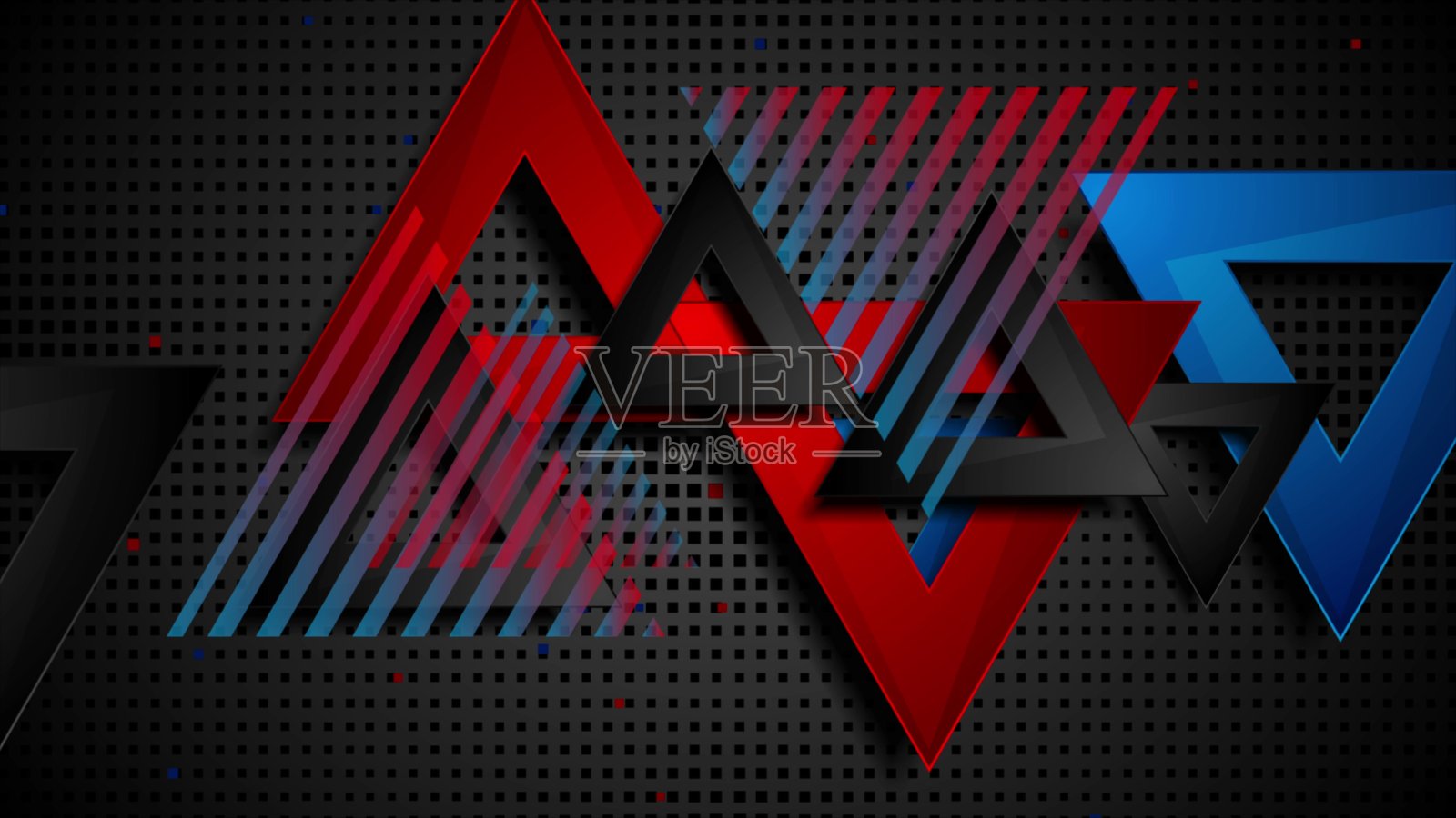 抽象三角形科技几何背景插画图片素材