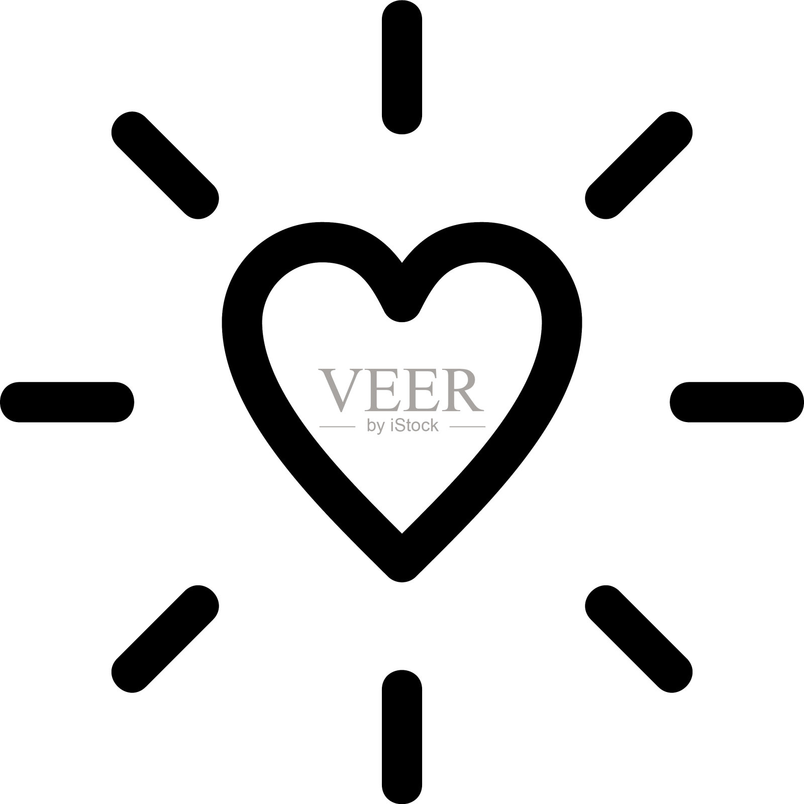 浪漫的标志或标志孤立的标志符号图标素材