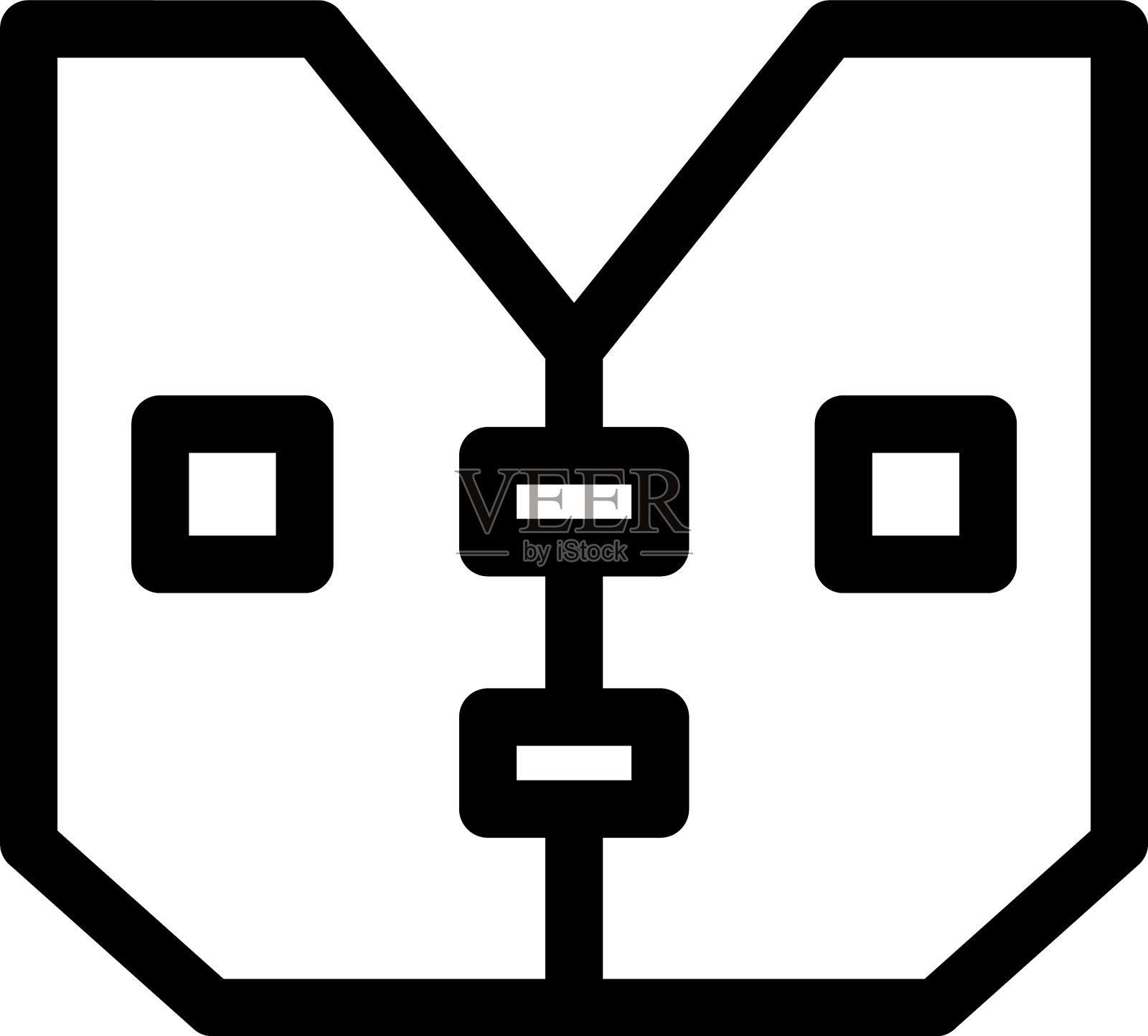 背心图标或标志孤立标志符号设计元素图片