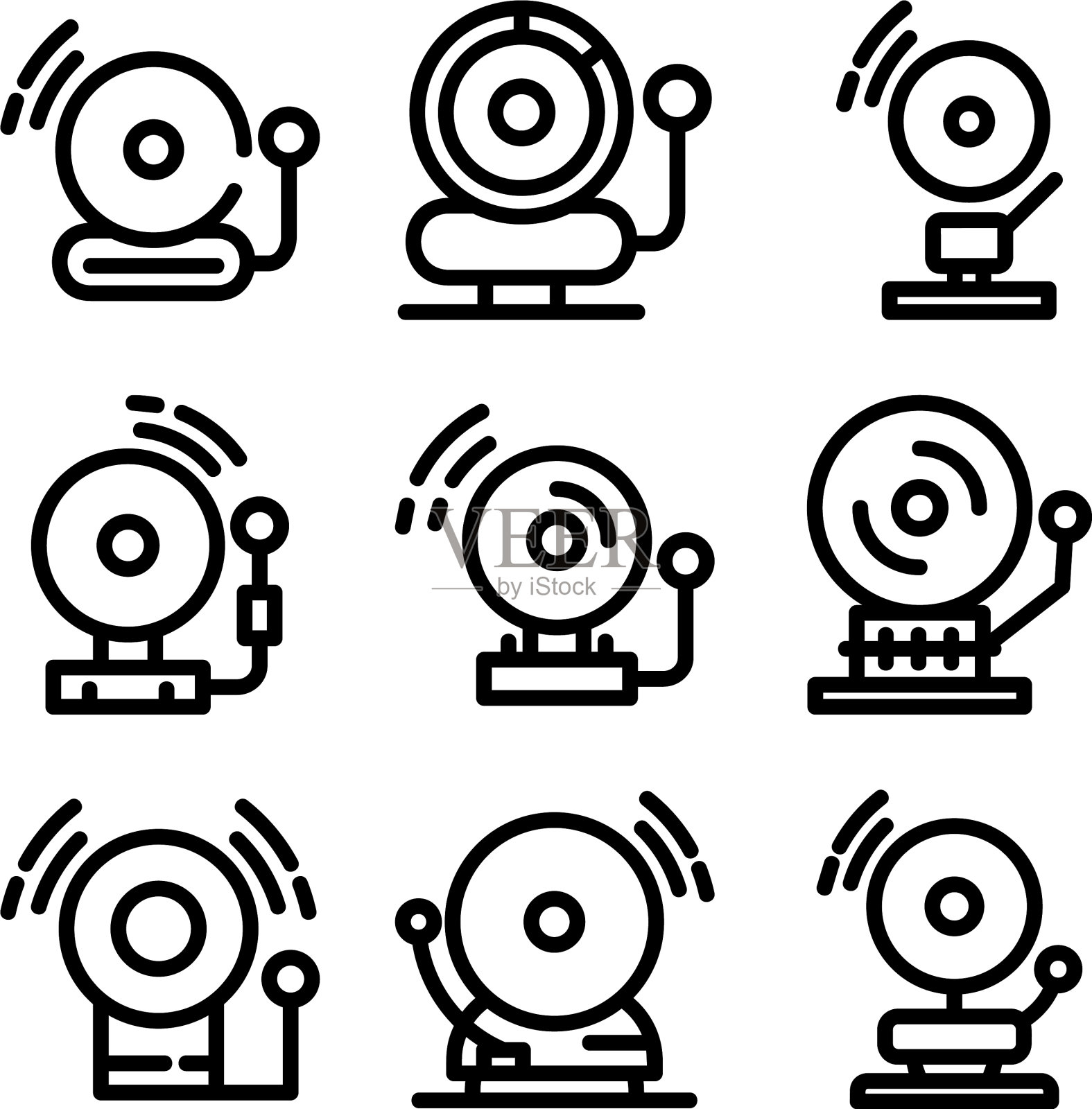 校铃标志或标志孤立标志符号插画图片素材