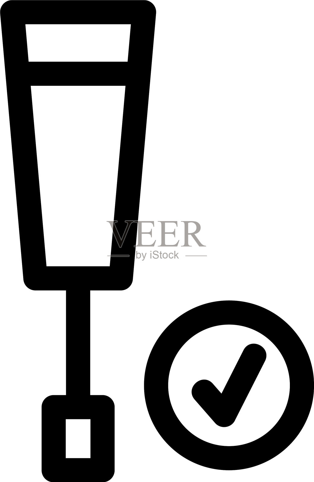 螺丝刀图标或标志孤立标志符号图标素材