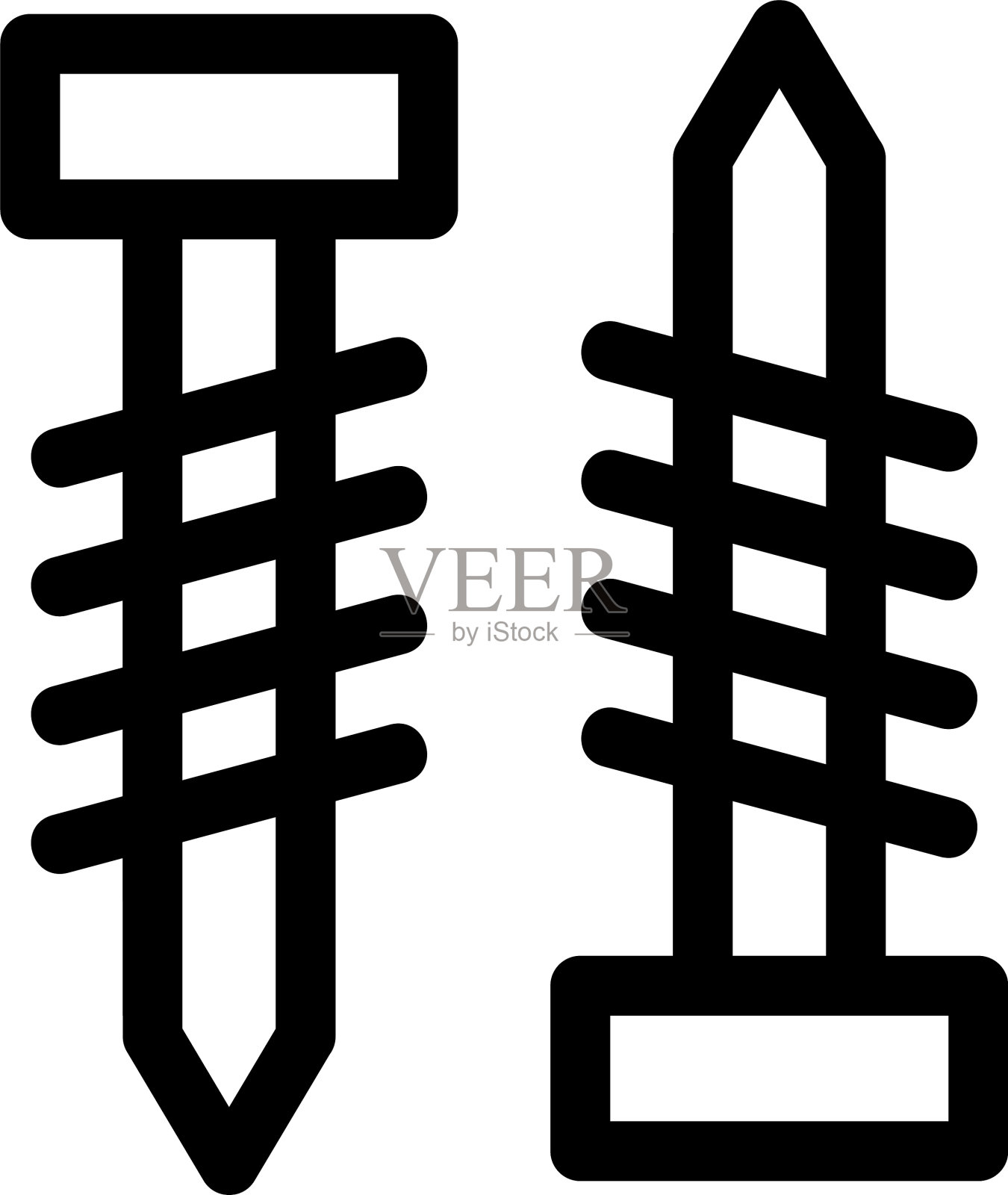 螺丝钉图标或标志孤立符号符号设计元素图片