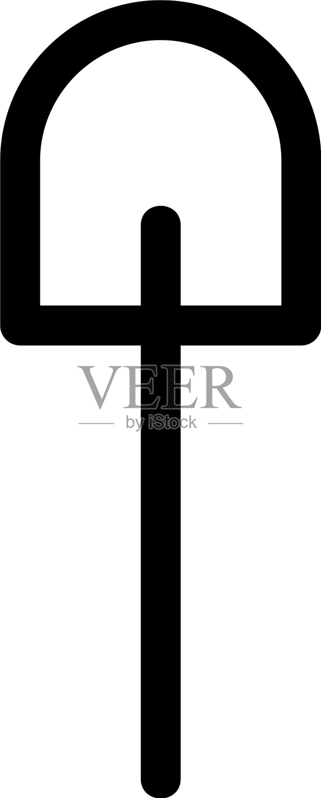 铁铲图标或标志孤立标志符号设计元素图片