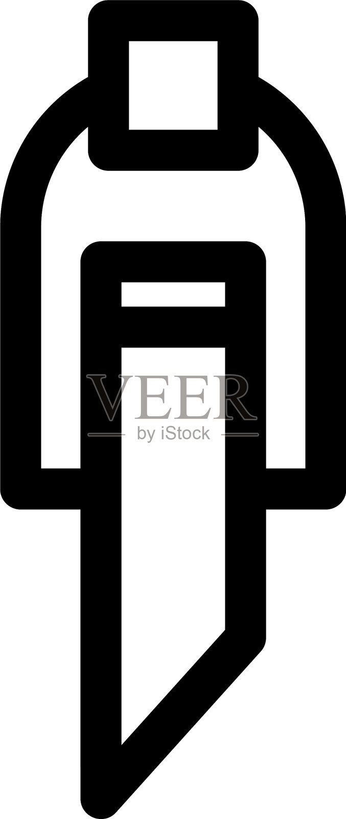 刀柱图标或孤立标志符号设计元素图片