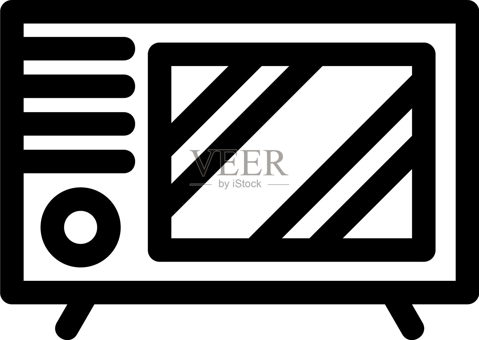 电视图标或标志孤立标志符号设计元素图片