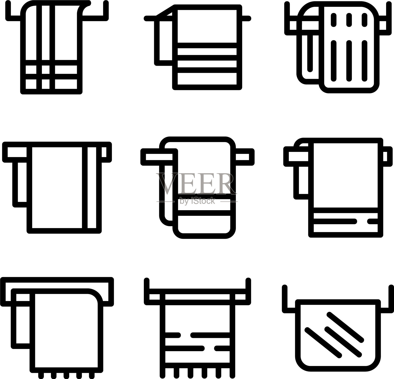 毛巾图标或标志孤立标志符号图标素材