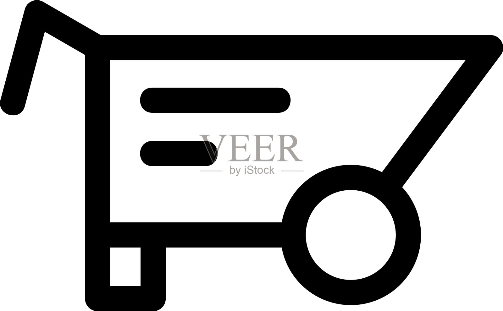 独轮车图标或标志孤立标志符号图标素材