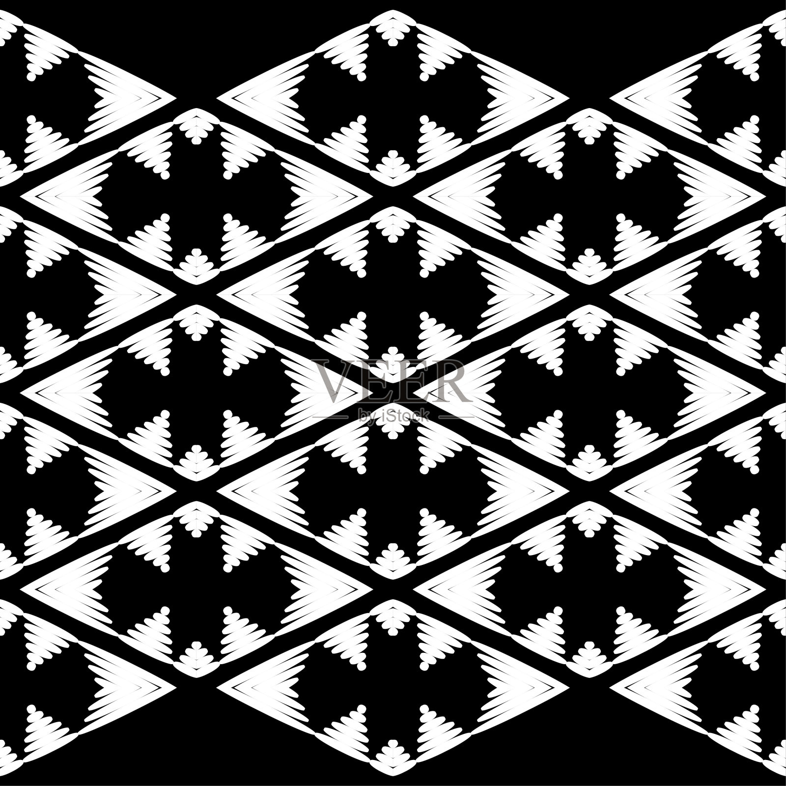 刺绣。镶嵌画由条纹状几何图形组成的马赛克插画图片素材