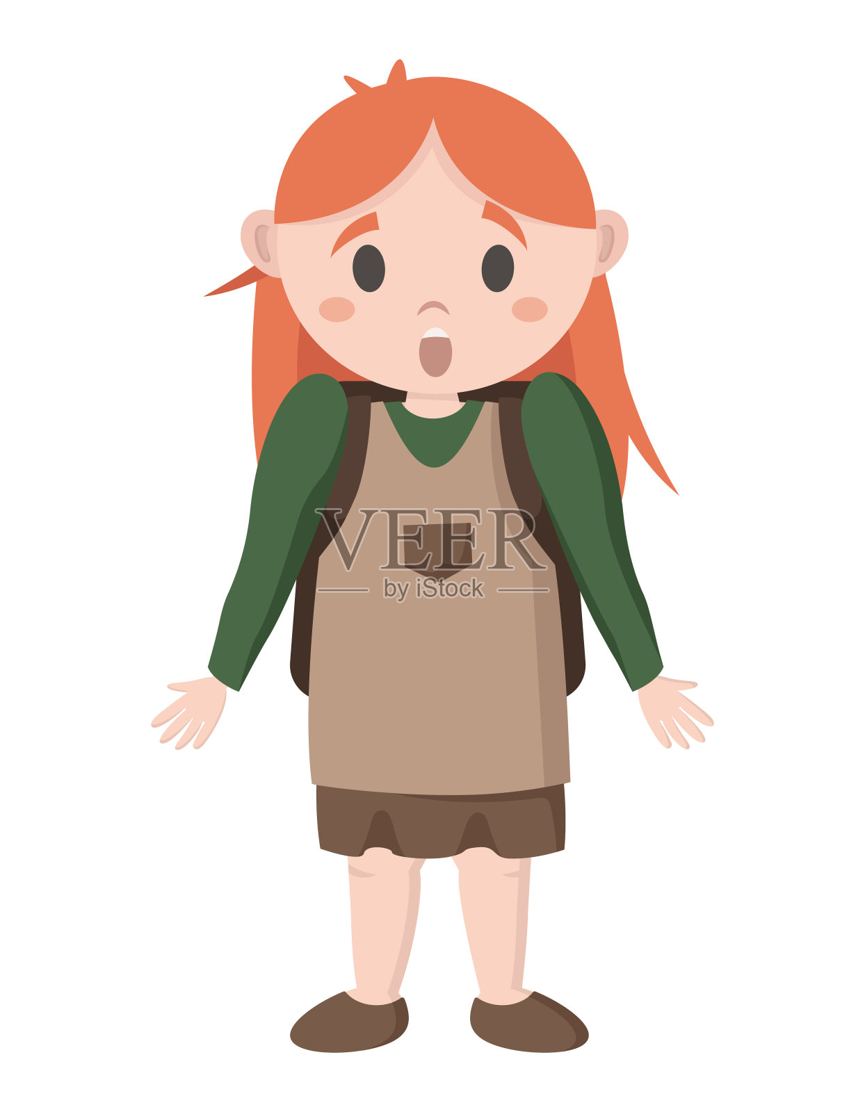 女生是困惑插画图片素材