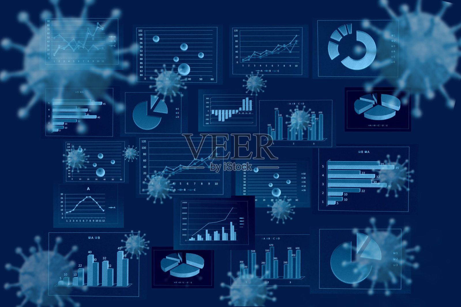 全球流行病和经济影响照片摄影图片