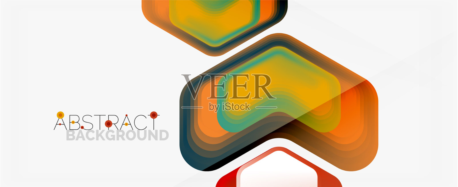 三维箭头几何构成抽象插画图片素材