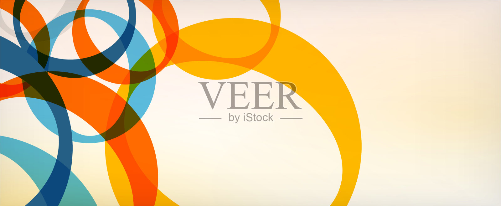 环形几何形状o字母重复插画图片素材