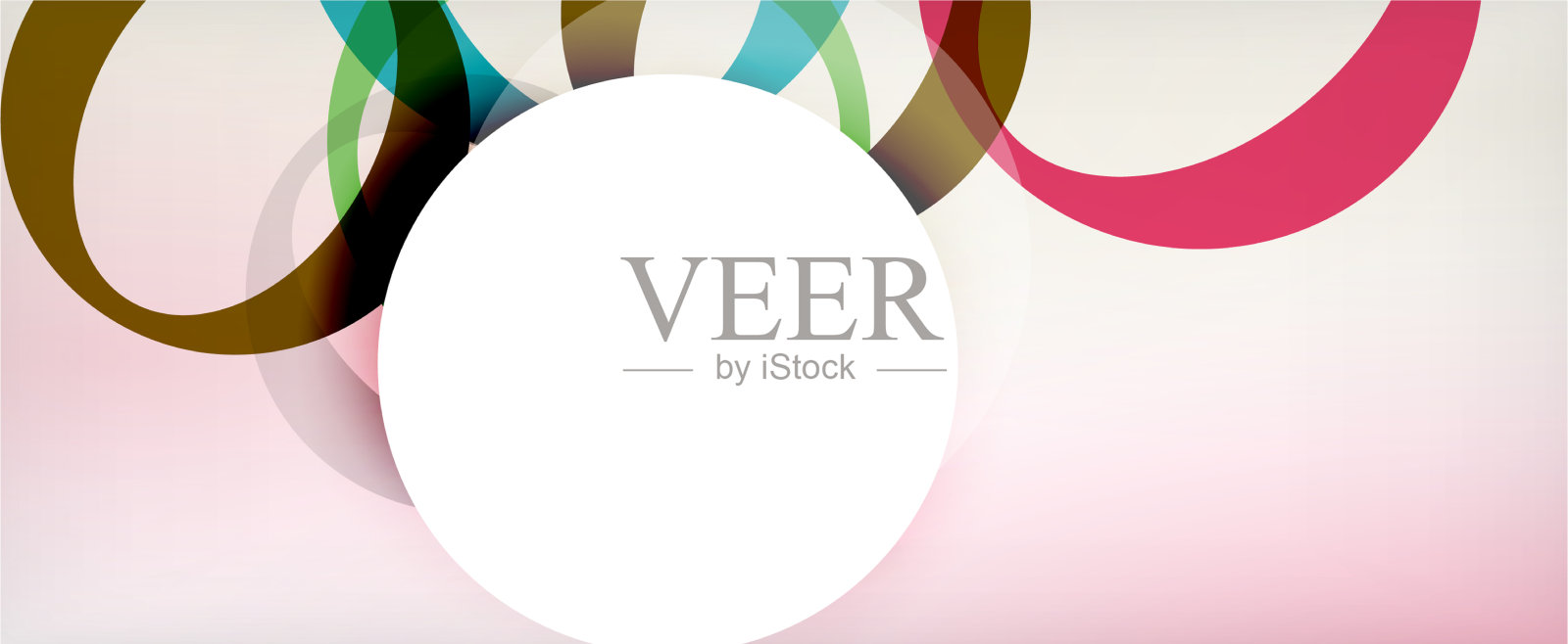 环形几何形状o字母重复插画图片素材