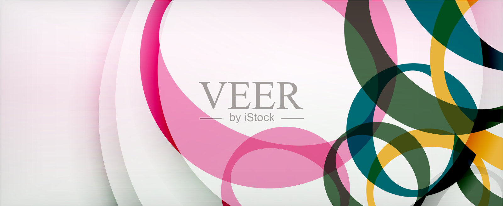 环形几何形状o字母重复插画图片素材