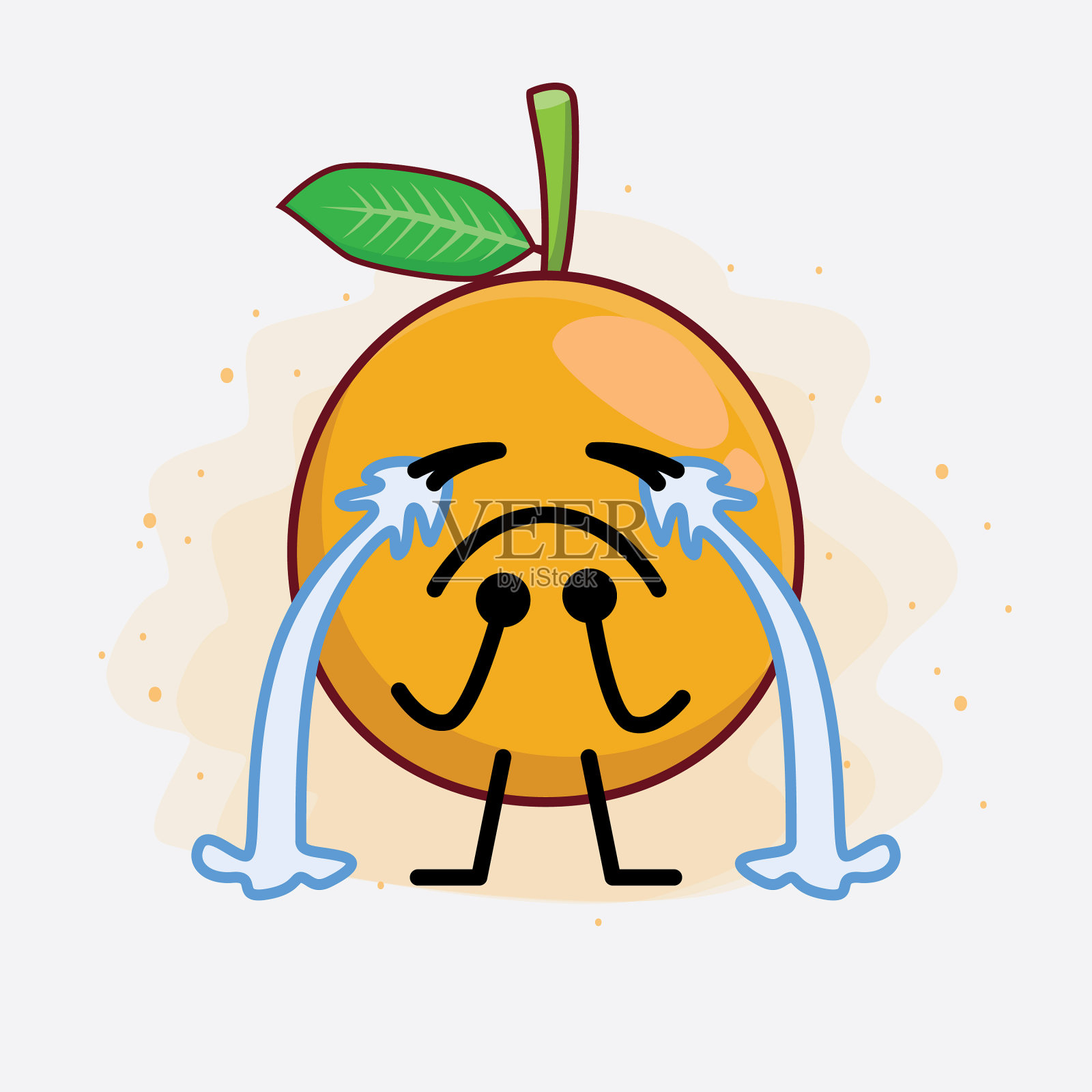 非洲山竹可爱的性格与简单设计元素图片