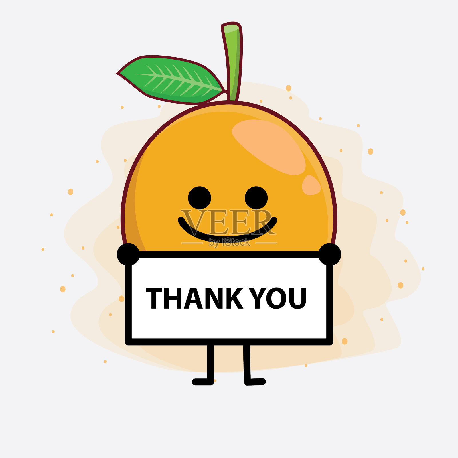 非洲山竹可爱的性格与简单设计元素图片