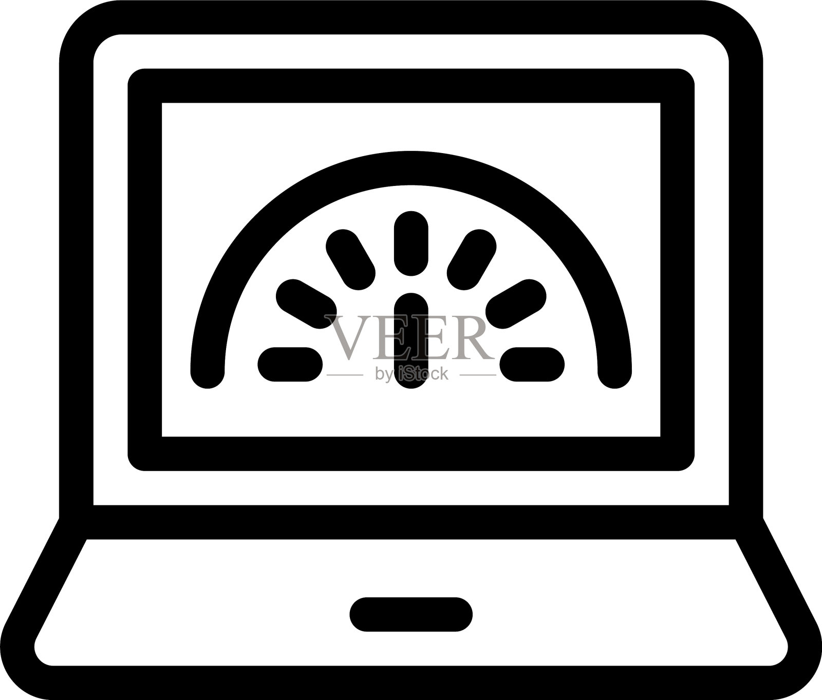 笔记本电脑速度测试插画图片素材