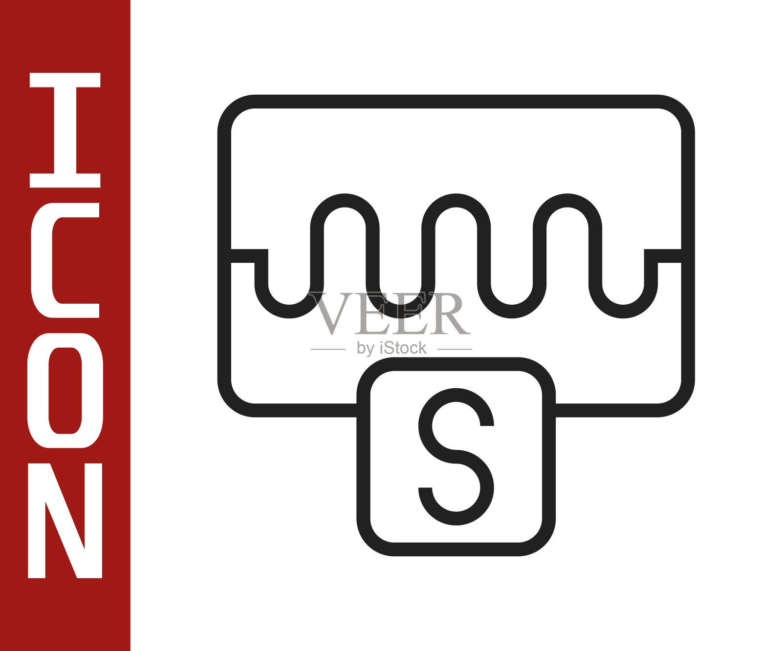 黑线音乐波均衡器图标隔离在白色背景。声波。音频数字均衡器技术,控制台面板,脉冲音乐。向量插画图片素材