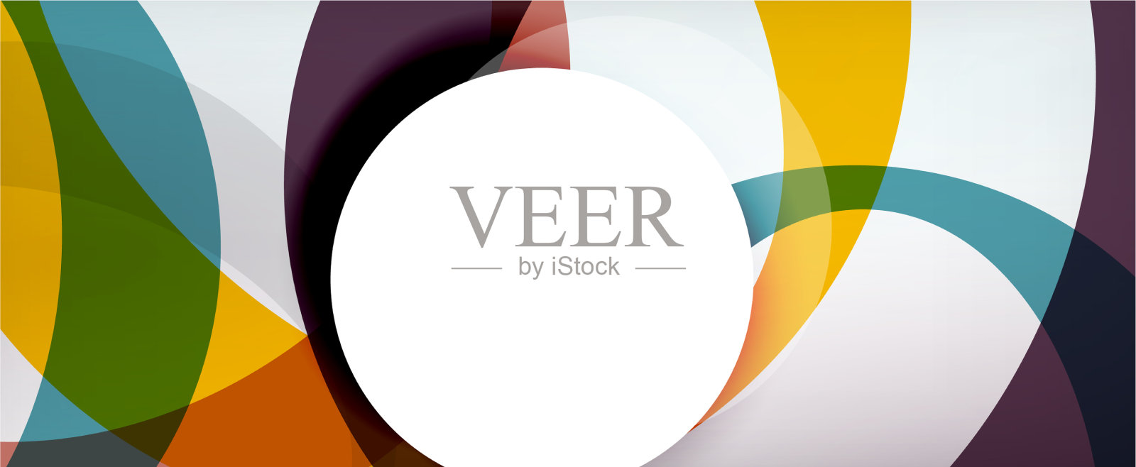 环形几何形状o字母重复插画图片素材