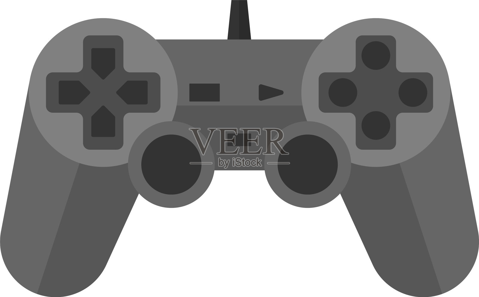 玩电脑游戏的独立操纵杆设计元素图片