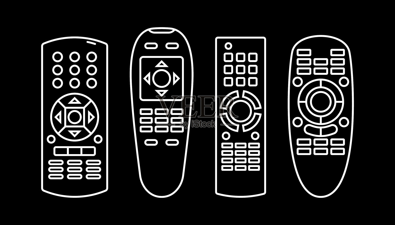 四遥控器技术通讯插画图片素材