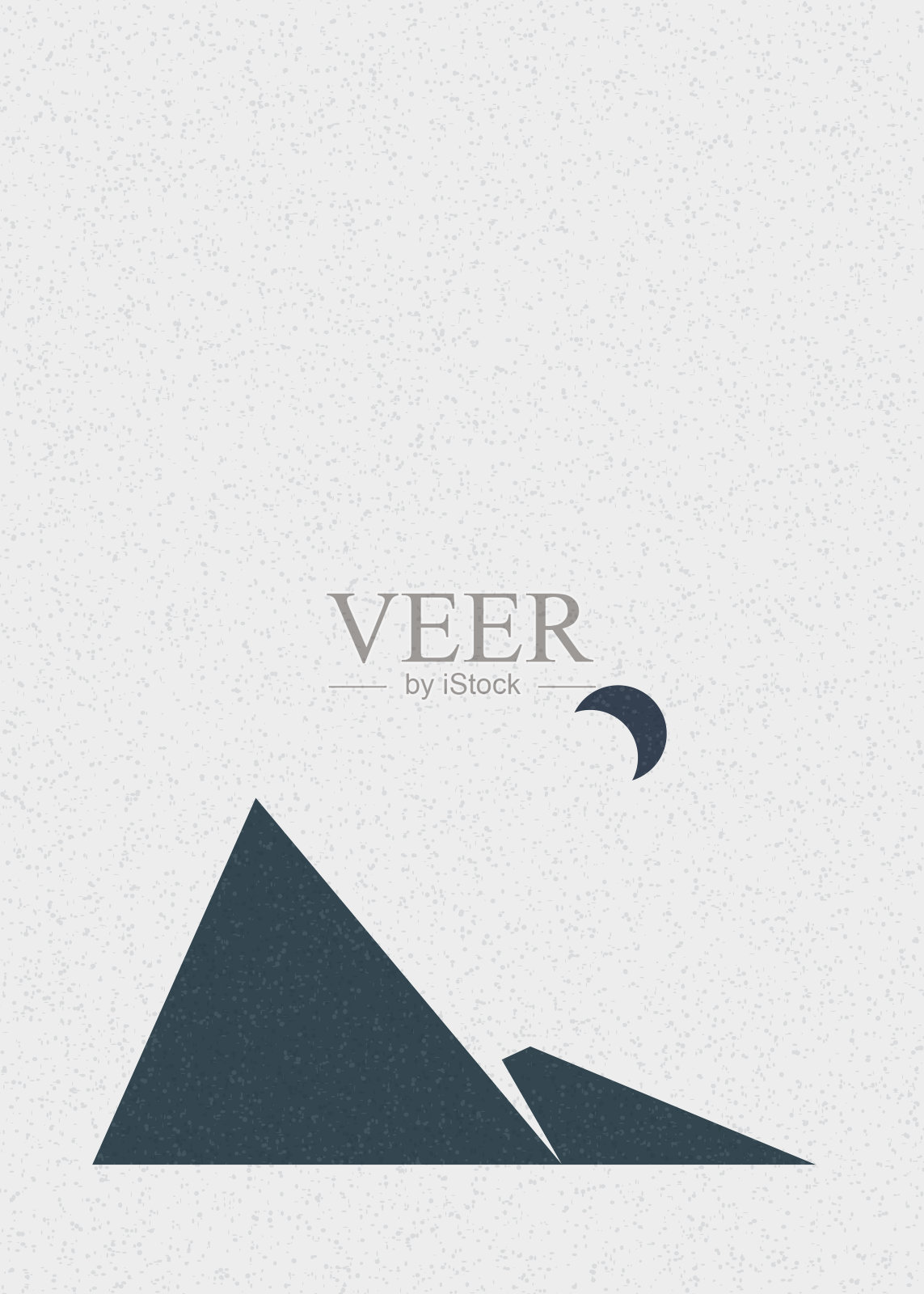 几何山剪影生成艺术海报插图插画图片素材