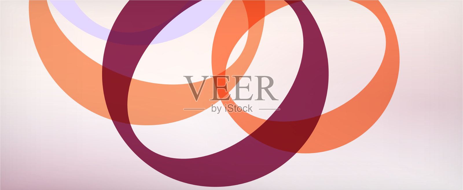 环形几何形状o字母重复插画图片素材