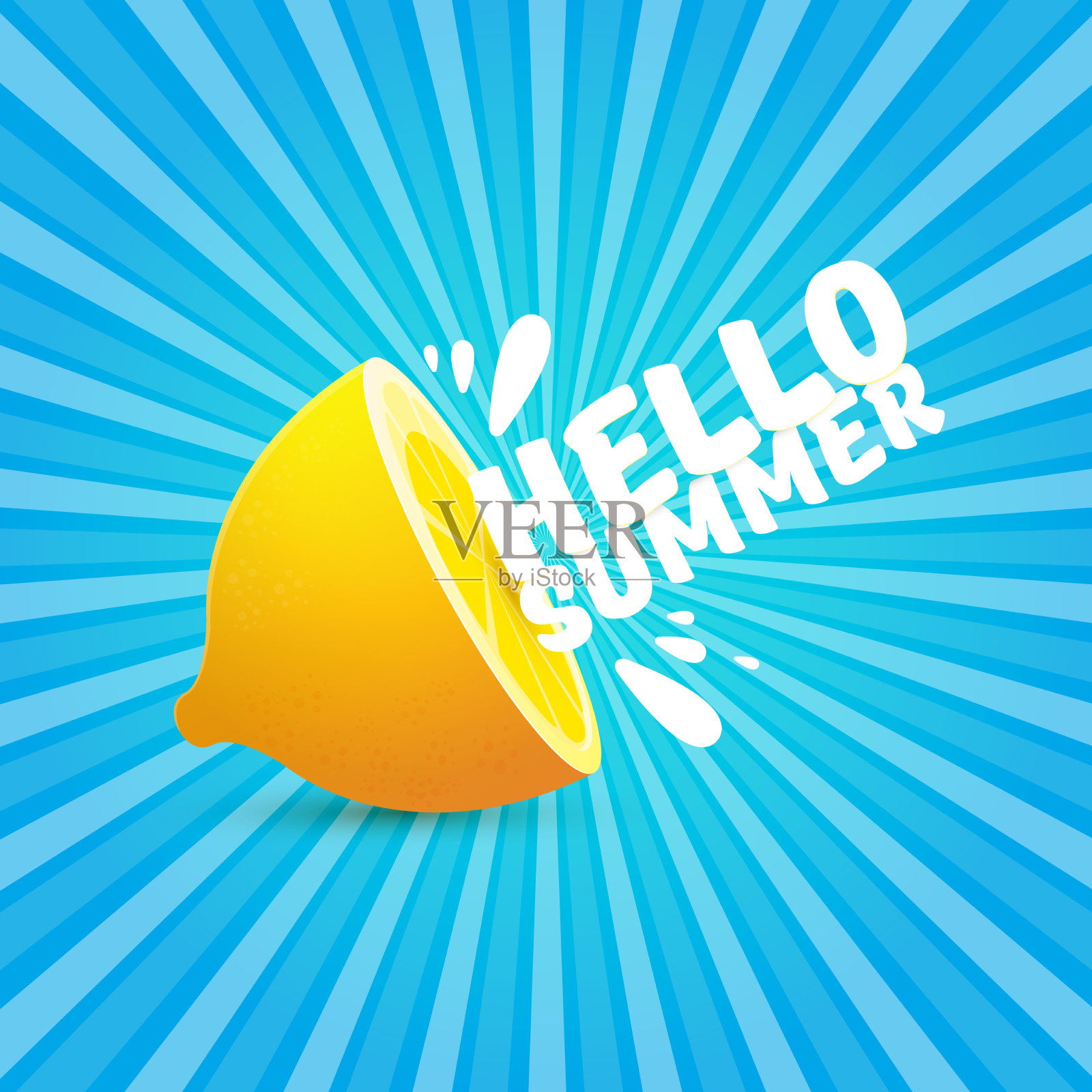 你好夏日海滩派对传单设计设计模板素材