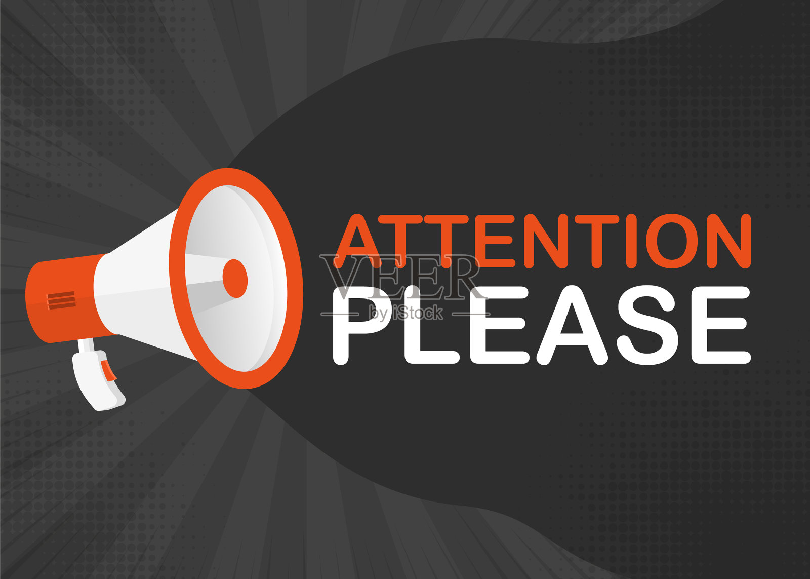 请注意麦克风上有蓝色物体插画图片素材