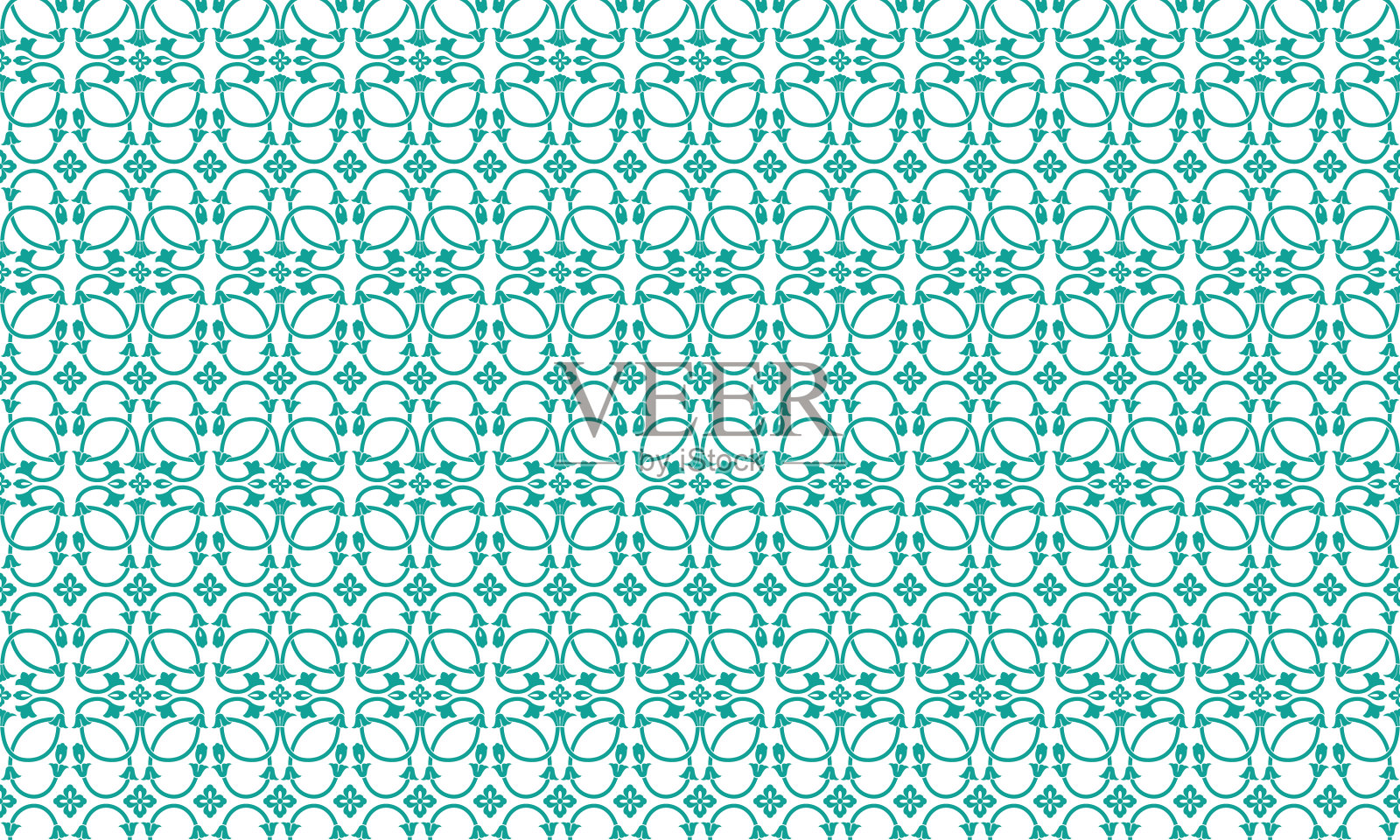 日本传统纹样“万石草”色泽翠绿插画图片素材