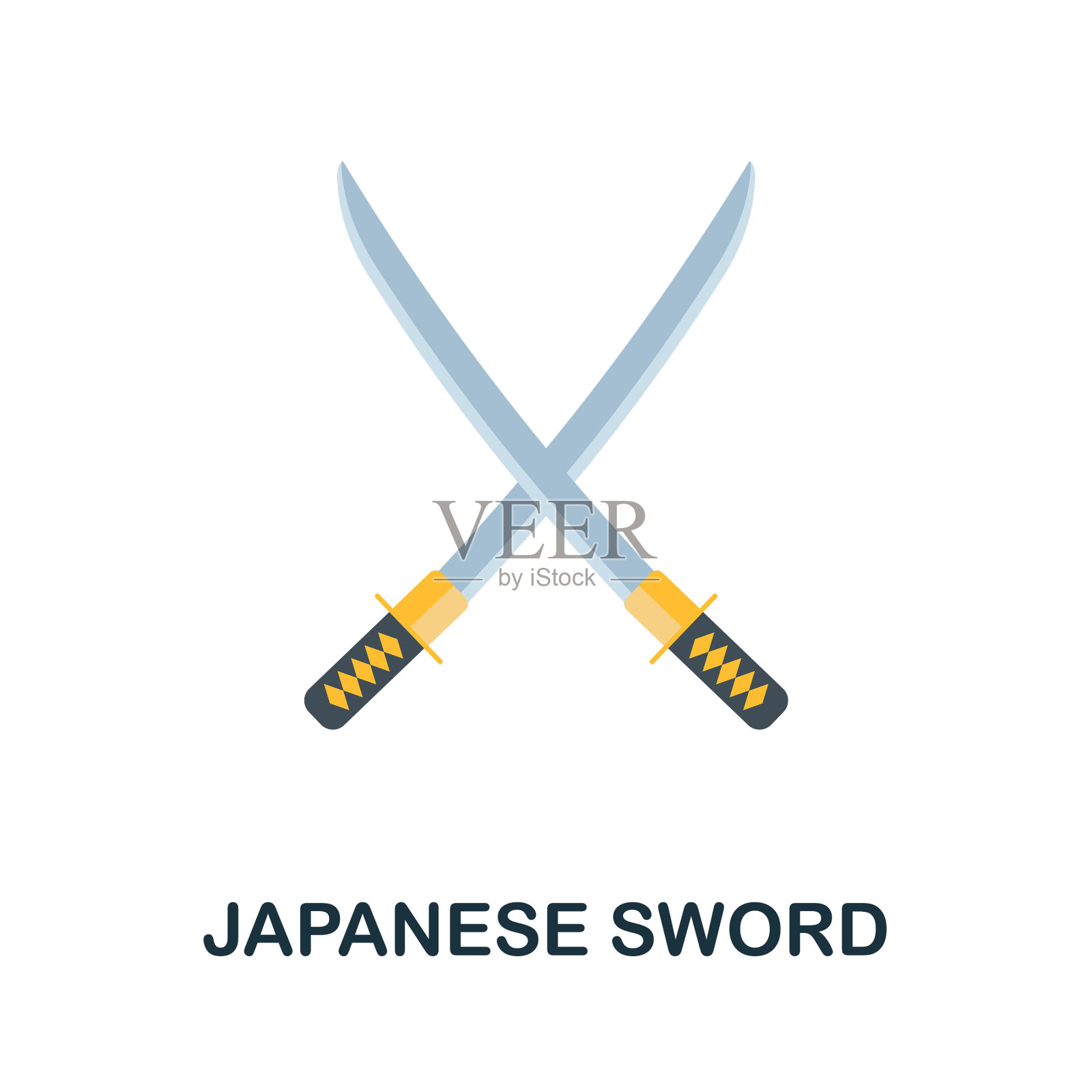 日本剑平图标颜色简单的元素插画图片素材