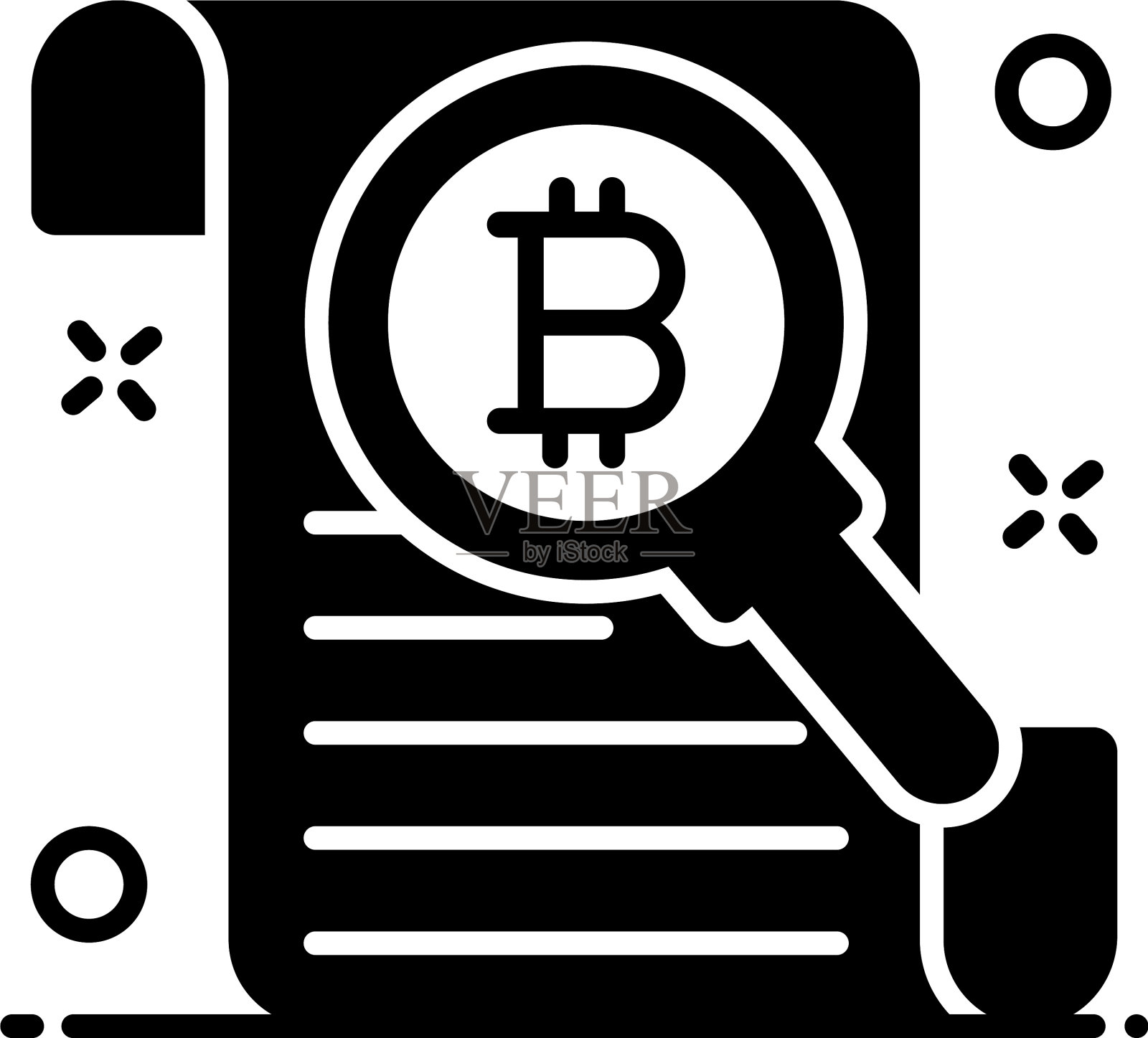 比特币的案例研究插画图片素材